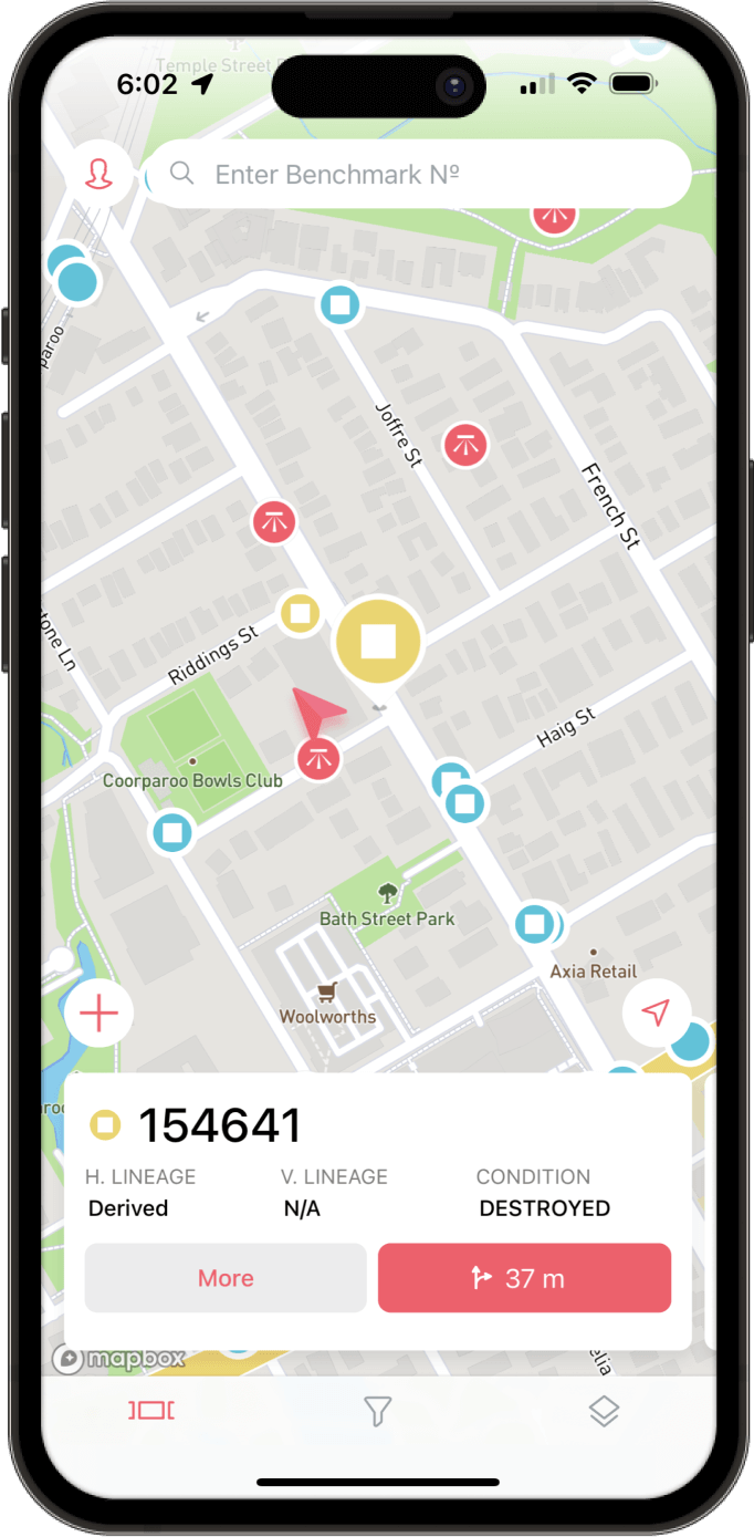 Benchmrk app interface